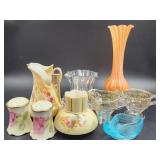 Orange Vase, Handpainted Small Pitcher, and More