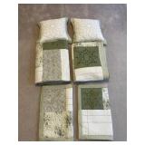 Twin Green Quilt, Pillow Shams, Accent Pillows