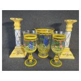 French Provincial Ceramic Candlesticks