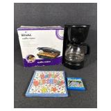Coffee Pot, Rival Waffle Maker