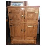 Large Wooden Chest Cabinet with Serving Top