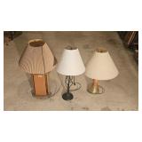 Table Lamps (3) (One Shade Has Damage See Photos