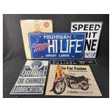 Assorted Tin Signs