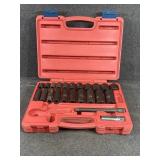Neiko Impact Socket Set in a Red Plastic Case