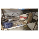 Roll Of Clear Plastic, Various Scrub Pads, Spray