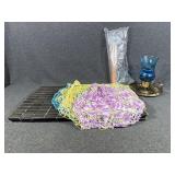 Placemats, Doilies, Candle Holder