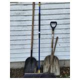 Scoop Shovels, Push Broom,