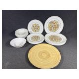 Corelle Floral Plates and Corelle Bowls