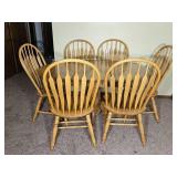 Wooden Dining Table with 6 Chairs