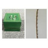 10K Ladies Ring/ 14kt Bracelet (Clasp Broken)