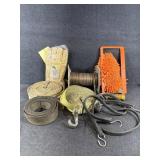 Tow Straps , Partial Spool of Clear Speaker Wire