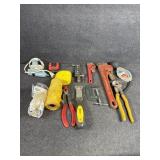 Mini Glue Gun & Glue Sticks. 25ft Tape Measure
