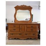Mirrored Six Drawer Dresser