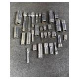 Snap On Sockets assorted 1/4 & 3/8