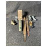 3 Hand Files,  Assorted Hardware, Drill Bits
