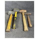 Cross Peen Hammer, Sledge Hammer, 2 Mallets
