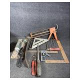 Coping Saw, Square Notch Trowel, Caulk Gun
