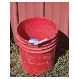 5 Gallon Bucket with Horseshoes