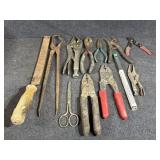 Railroad Spike Tongs, Wire Crimpers, Vice Grips