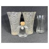 Plastic Vases(2), Glass Vase with Small Vase