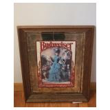 Budweiser Mirror with Girl in Green Dress