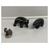 Boma Inuit Inspired Polar Bear, Cast Iron Goose