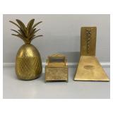 Brass Pineapple Lidded Trinket Box