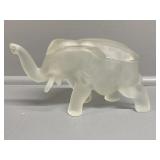 Indiana Glass frosted elephant lidded trinket box