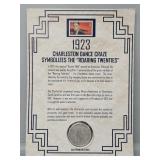 1923 Peace Dollar with Charleston Dance Stamp