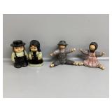 Ceramic Amish Figurines (2 sets of 2)
