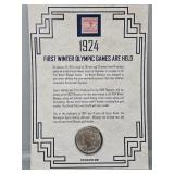 1924 Peace Dollar with First Winter Olympic G