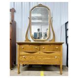 Oak Dresser with Mirror