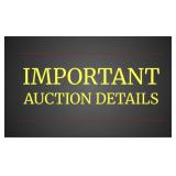 Important Auction Information and Dates