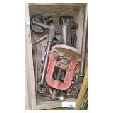 Wooden Box, Push Broom, Small Broom , Metal