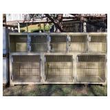 8 Compartment Animal Cage on Wheels