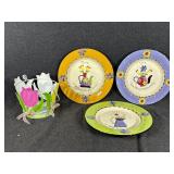 Floral Plates(3), Flower Tin Pail