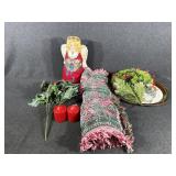 Christmas Greenry, Candle Holder, Angel, Table