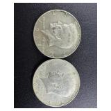 1964 & 1967 Kennedy Silver Half Dollars