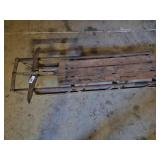 Vintage Wooden and Metal Sled