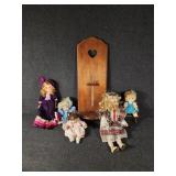 Small Dolls, Wooden Wall Decor