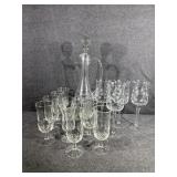 Assorted Wine Glasses(13), Decanter