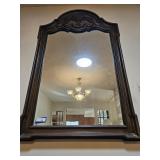 Hand Carved Wooden Framed Wall Mirror