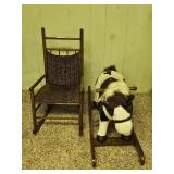 Victorian Oak Child Rocking Chair