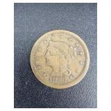 1853 Large 1 Cent Coin
