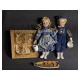 Ashton Drake Jack And Jill, Wooden Doll Boat,