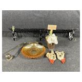 Small Metal Shelf(2),Glass Candy Dish, Chalkeare