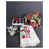 Christmas Ornaments, Deer Figurines,Sleigh