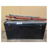 Metal Tool Case with Crow Bar, Handsaw, Level