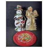 Angels, Snowman, Christmas Tin