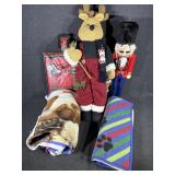 Nutcracker, Snowman Candy Dish, Rug, Fabric